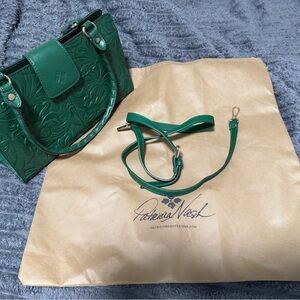 Patricia Nash Green Embossed Leather Handbag